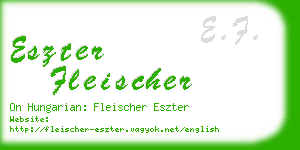 eszter fleischer business card